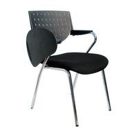 Chaise de salle d'entraînement à dossier en plastique avec bloc-notes Chaises de formation avec tablettes Chaise de mobilier de bureau