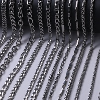 Collier unisexe classique en acier inoxydable plaqué or, étanche, inaltérable, hypoallergénique, personnalisable en gros