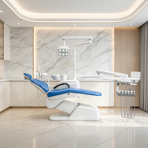 Poltrona Odontoiatrica di Lusso per Trattamenti Medici 220V/110V con Motore a Ingranaggi, Visualizzatore Panoramico a Raggi X, Cuscino in Pelle Morbida, Alimentazione Elettrica, Certificazione CE - Product Image 1