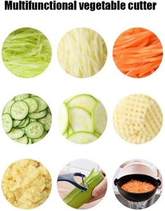 Plastic 17 in 1 Manual <b>Vegetable</b> <b>Chopper</b> Slicer Shredder with Stainless Steel Blades <b>for</b> Carrot and Potato Grating - Product Image 2