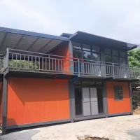 Bâtiment modulaire de luxe avec façade en verre pare-balles, installation facile, transport abordable, maison préfabriquée pour hôtel et logement résidentiel
