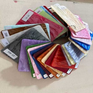 Vente en gros de <span class=keywords><strong>jeu</strong></span> de Mahjong personnalisé de luxe, de haute qualité, avec tuiles en mélamine acrylique à quatre couches et paillettes colorées - Product Image 5