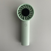 Mini-ventilateur portable mignon rechargeable 5000 mAh avec affichage numérique 100 vitesses, couleur pastel et crochet – Idéal pour la vente en gros