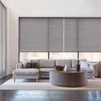 Persianas Eléctricas Inteligentes a Medida para Ventanas, Persianas Automáticas sin Taladro, Persianas Enrollables Motorizadas Inalámbricas con Control Remoto