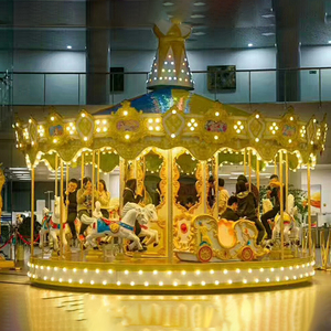 Manège pour enfants en forme de cheval de carrousel, fabriqué en usine, à vendre - Product Image 4