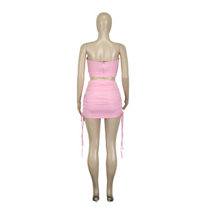 Conjunto de Falda Mini y Top Tubo para Mujer, Ropa Sexy para Club, Conjunto de Dos Piezas, Ropa de Moda para Mujer - Product Image 6