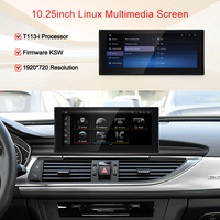 Layar Sentuh STWEI 12.3" untuk Audi A6 A7 C7 2012-2018 dengan Wireless CarPlay Android Auto Airplay Radio Mobil Stereo Pemutar Video