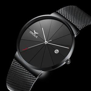 Reloj Minimalista Unisex Ultrafino IP Azul, Reloj de Pulsera de Acero Inoxidable para Hombre, Reloj de Negocios para Hombre con Multifunción - Product Image 3