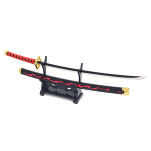 Une pièce <span class=keywords><strong>Anime</strong></span> accessoires gaine rouge neuf hommes Jin Wei porte brûlant épée métal artisanat 26cm arme modèle décoration - Product Image 1