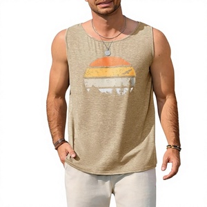 Wholesale Factory Direct Men's Sleeveless <b>Tank</b> <b>Tops</b> Workout Muscle Gym Athletic <b>Vintage</b> Spandex/Cotton Eco-Friendly High <b>Tops</b> - Product Image 5