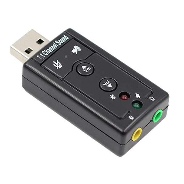 7.1 External USB Sound Card USB to Jack 3.5mm Headphone Audio Adapter Microphone Sound Card for Mac Win Compter Android Linux
