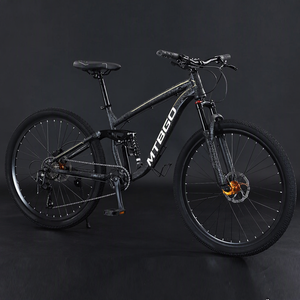 Vélo <span class=keywords><strong>de</strong></span> montagne MTBGO 26 pouces haute performance, suspension intégrale, freins à disque 21/24 vitesses, <span class=keywords><strong>potence</strong></span> en alliage, vélo <span class=keywords><strong>de</strong></span> montagne pour homme adulte - Product Image 1