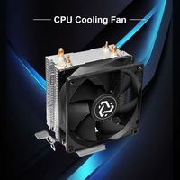 2 Pipa Panas Tembaga Pendingin Udara CPU Bantalan Bola 22dBA 4Pin untuk Prosesor LGA 775/1366/115x AM3 AM4 AM5