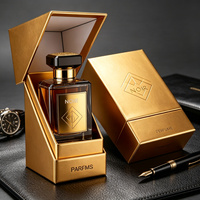 Boîte à parfum en papier kraft directement de l'usine avec fermeture magnétique, motif islamique ou velours pour coffret cadeau de parfum Attar 100 ml, cadeau du Ramadan