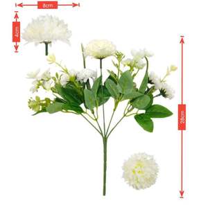 اليدوية واقعية باقة الحرير الاصطناعي عيد الميلاد والسنة الصينية الجديدة التخرج الزهور الهندباء الورد الكوبية - Product Image 6