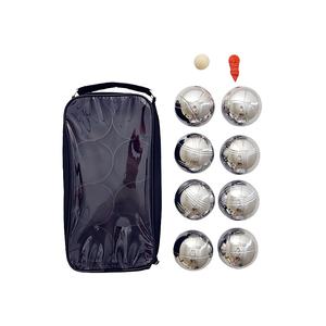 Lot de 8 boules de pétanque à 8 boules en acier inoxydable avec logo personnalisé pour jeux de pelouse et de jardin, livrées dans un sac transparent - Product Image 1