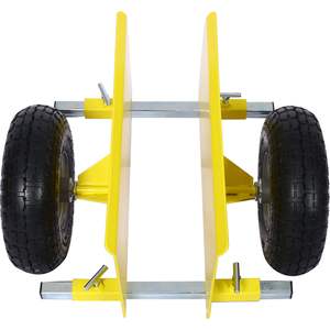 DB 600lb Yellow Panel <b>Dolly</b> with 10in. Pneumatic Wheels - Product Image 3