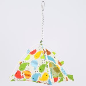 Katı desen papağan hamak kış kuş yuva için sıcak pamuk yuva bal çanta planör üçgen yuva rahat kış özellikleri - Product Image 5