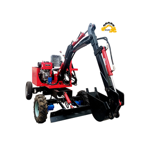 Hot Sale Mini Spider Excavator with 2 Wheels Can Tow and Dig Backhoe EPA <b>Gasoline</b> Engine - Product Image 5
