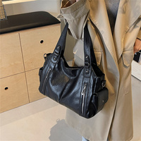 Sac à bandoulière classique et élégant, avec fermeture éclair, portable, à deux sangles, souple, de luxe, en polyester
