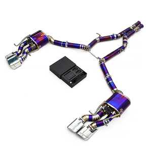 Échappement arrière de luxe sur mesure pour Mercedes-Benz CLS63 AMG W218 5.5T 2013-2017 Boska Titanium 1.2mm Finition polie avec valve de silencieux - Product Image 1