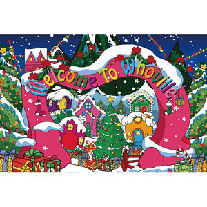 Toile de fond de la Sainte Nuit, scène de la Nativité de Noël, étoile de Bethléem, fond bleu ciel étoilé, bannière de fête de la naissance de Jésus personnalisable - Product Image 6