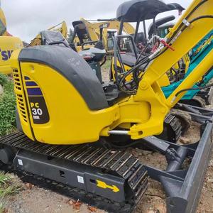 Japan-Made Second-Hand for PC30MR 3Ton Mini Excavator | Rubber <b>Track</b> Crawler Shimadzu Hydraulic <b>Pump</b> Engine Motor High - Product Image 1