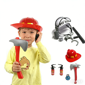 Costume de <span class=keywords><strong>pompier</strong></span> pour enfants <span class=keywords><strong>pas</strong></span> <span class=keywords><strong>cher</strong></span>, avec casque rouge, hache, extincteur, talkie-walkie et boussole - Product Image 2