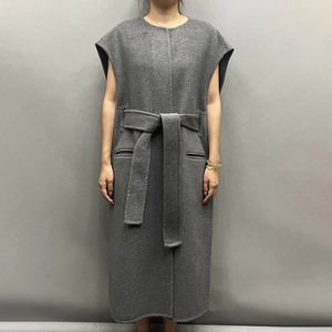 Offre Spéciale Double Face <span class=keywords><strong>Long</strong></span> Cachemire <span class=keywords><strong>Gilet</strong></span> Personnaliser Ceinturé Élégant Femmes Laine <span class=keywords><strong>Gilet</strong></span> - Product Image 2