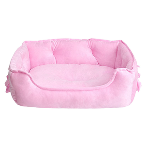 Customizable Luxury Velvet Pet <b>Nest</b> Modern Square Dog <b>Bed</b> for Large Dogs Faux Fur Removable Print Private Label <b>Bed</b> for Winter - Product Image 1