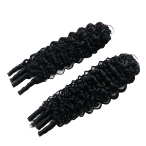 <span class=keywords><strong>Extensiones</strong></span> de <span class=keywords><strong>Cabello</strong></span> Humano Rizado Profundo Sin Nudos Invisibles con Anillo Plateado Pre-Separado Reutilizables para Mujeres Venta al por Mayor de Fábrica - Product Image 5