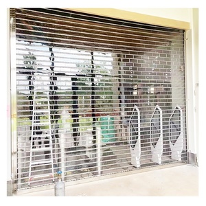 Porte in alluminio Guangzhou per prezzi esterni, tapparella in alluminio di sicurezza per porte d'ingresso del negozio - Product Image 4