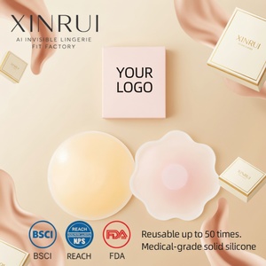 XINRUI Copricapezzoli in Silicone a Forma di Fiore, Invisibili, Adesivi, Push-Up, Reggiseno Adesivo <span class=keywords><strong>per</strong></span> Sollevamento del <span class=keywords><strong>Seno</strong></span> - Product Image 2
