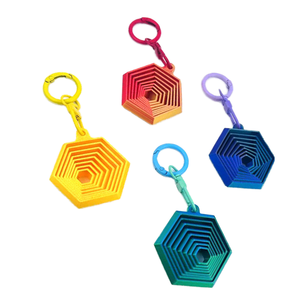 PLA FAB Jouet de décompression hexagonal fractal anti-stress en plastique imprimé en 3D, à suspendre, pour le commerce transfrontalier - Product Image 1