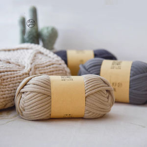 Fil à crocheter en coton épais <span class=keywords><strong>pour</strong></span> débutants, facile à voir les points, fil tubulaire en coton épais, fil creux - Product Image 3