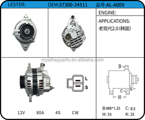 Piezas de repuesto originales 37300-24511 Alternador para Hyundai Elantra 90-95 - Product Image 2