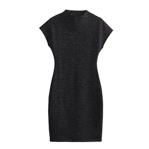 Mini abito da donna RNSHANGER autunno lavorato a maglia Vintage moda manica corta femminile festa abiti eleganti e graziosi da donna - Product Image 5