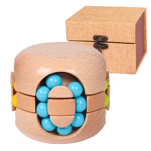 Bán buôn căng thẳng cứu trợ xoay ma thuật đậu Cube đồ chơi trẻ em bằng gỗ Bead câu đố đồ chơi giáo dục não trêu ghẹo đồ chơi