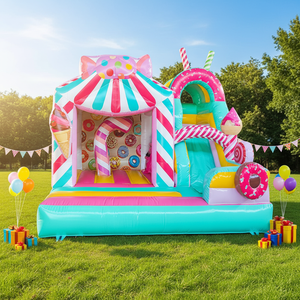 Casa hinchable inflable de helado de grado comercial con tobogán Juegos al aire libre Combo Nuevo diseño Candy Jumping Castle <span class=keywords><strong>en</strong></span> venta - Product Image 2