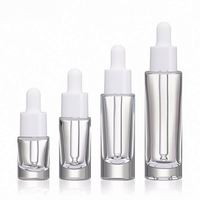 Flacon compte-gouttes en verre transparent rond et droit de 5 ml à 30 ml, flacon mince pour huiles essentielles, échantillons cosmétiques et sérums
