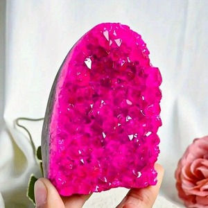 500-600g Cristaux de quartz rose naturel, anges, guérison miraculeuse, pierres, artisanat d'amour féerique, amas de géodes de quartz rose - Product Image 1