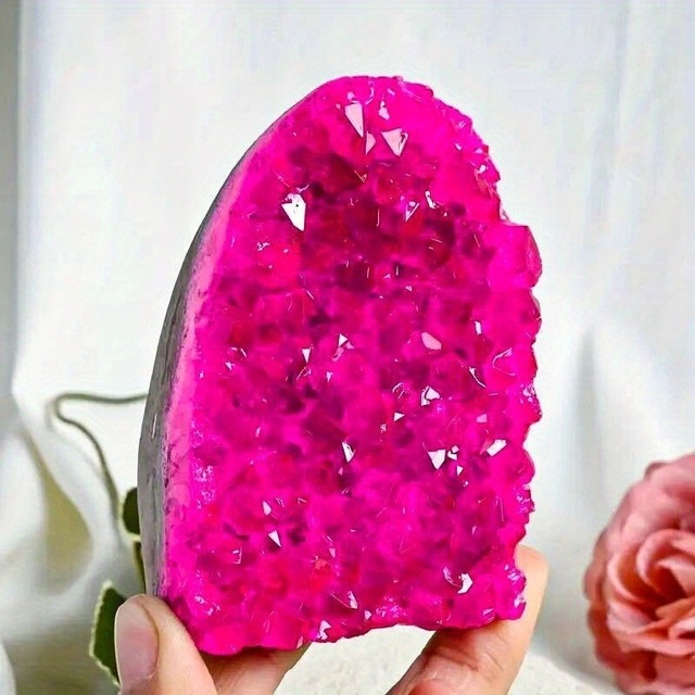 500-600g  Natural Rose Quartz Angels Miraculous Healing Crystal Rocks  Fairy Love Crafts Pink Geode Quartz Cluster