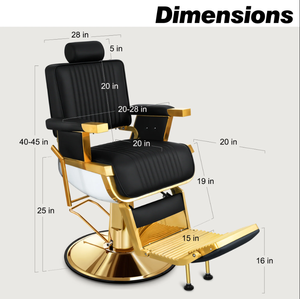 FengSheng Ensemble de chaises de barbier de luxe marron Ensemble de meubles de salon de barbier vintage doré pour hommes salon de barbier - Product Image 2