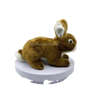 Coniglietto Coniglio Personalizzato 30cm Unisex realistico peluche in morbido cotone tessuto simpatico animale giocattolo con riempimento in cotone PP sacchetto regalo confezionato