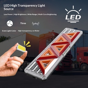 Nouveau feu arrière de camion à <span class=keywords><strong>LED</strong></span> dynamique à lentille transparente 24V avec étanchéité nanométrique pour la modification et le remplacement de camions - Product Image 2
