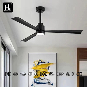 Ventilateur de plafond LED moderne et discret, 3 pales, 42 pouces, avec télécommande et variateur d'intensité lumineuse. - Product Image 3