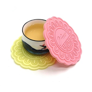 Sous-verres en silicone personnalisés, écologiques et résistants à la chaleur, design 3D, tapis antidérapants pour verres à vin, modernes et thermiques, vente en gros - Product Image 4