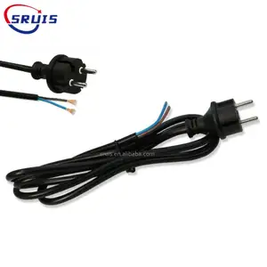 2 pin plug VDE power plug cord Euro standard CEE 7/7 Schuko plug ac power cord 2 prong
