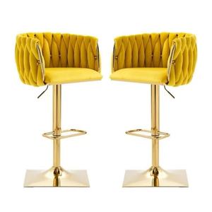 Sillas Altas de Barra de Diseño de Lujo, Giratorias, Estilo Nórdico Moderno para Cocina - Product Image 5