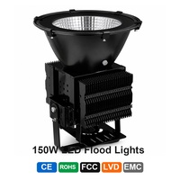 Focos LED para Exteriores de 150W, 150 Vatios, IP66, Aluminio, Rotación Ajustable, 4000K, 240V, Tipo Aleta, Impermeables, para Campos de Fútbol